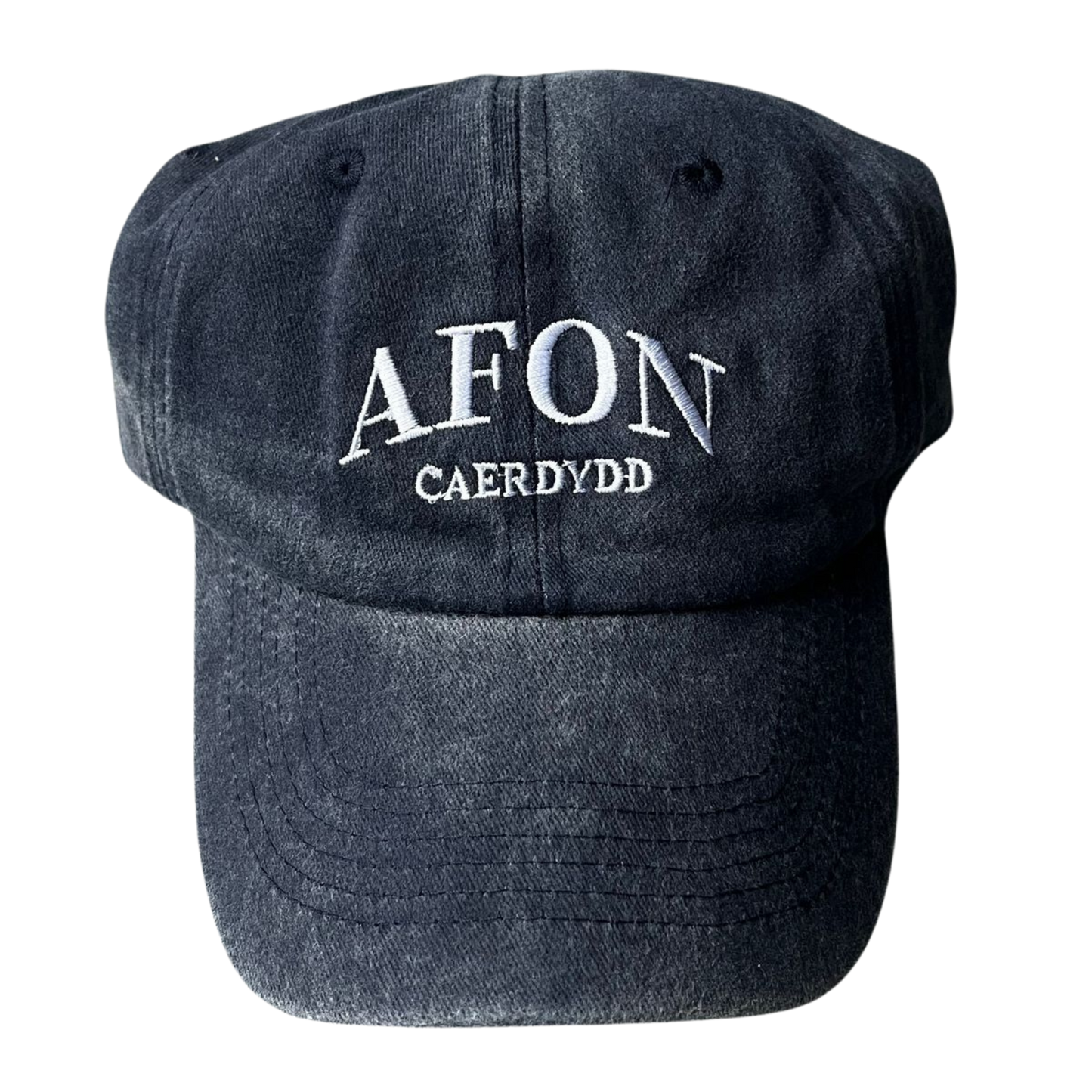 Unisex Vintage Washed Denim Cap (Vintage Denim) - Afon Caerdydd