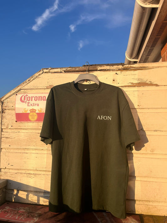 AFON 'Newyddion Da' Heavyweight T-Shirt – Green